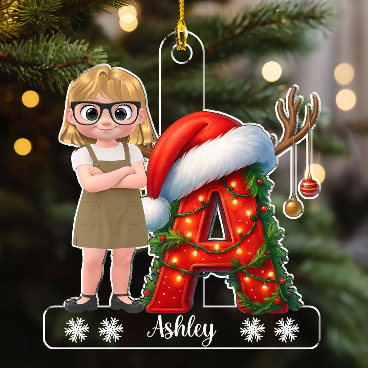 Christmas Letters - Personalized Custom Acrylic Ornament