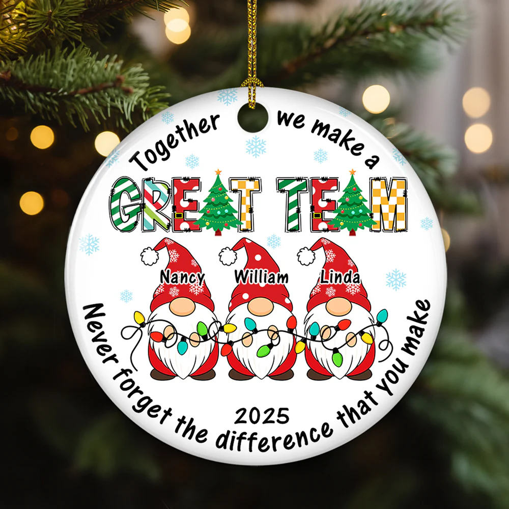 Christmas Light - Personalized Custom Ceramic Ornament