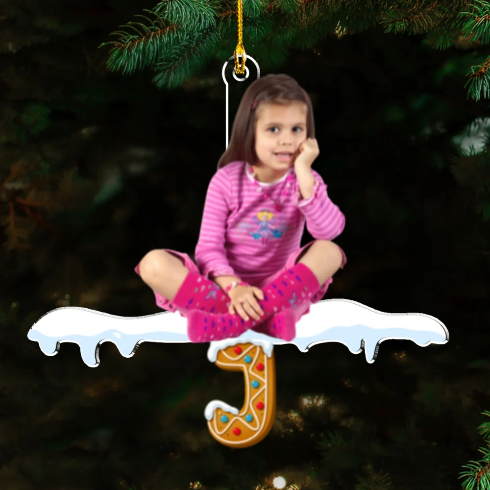 Christmas Name With Photo - Personalized Custom Acrylic Ornament - Image 6