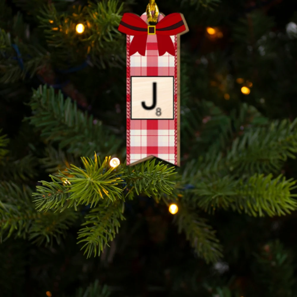 Christmas Scrabble - Personalized Custom Freeshape 2-Layered Wood Ornament - Image 7