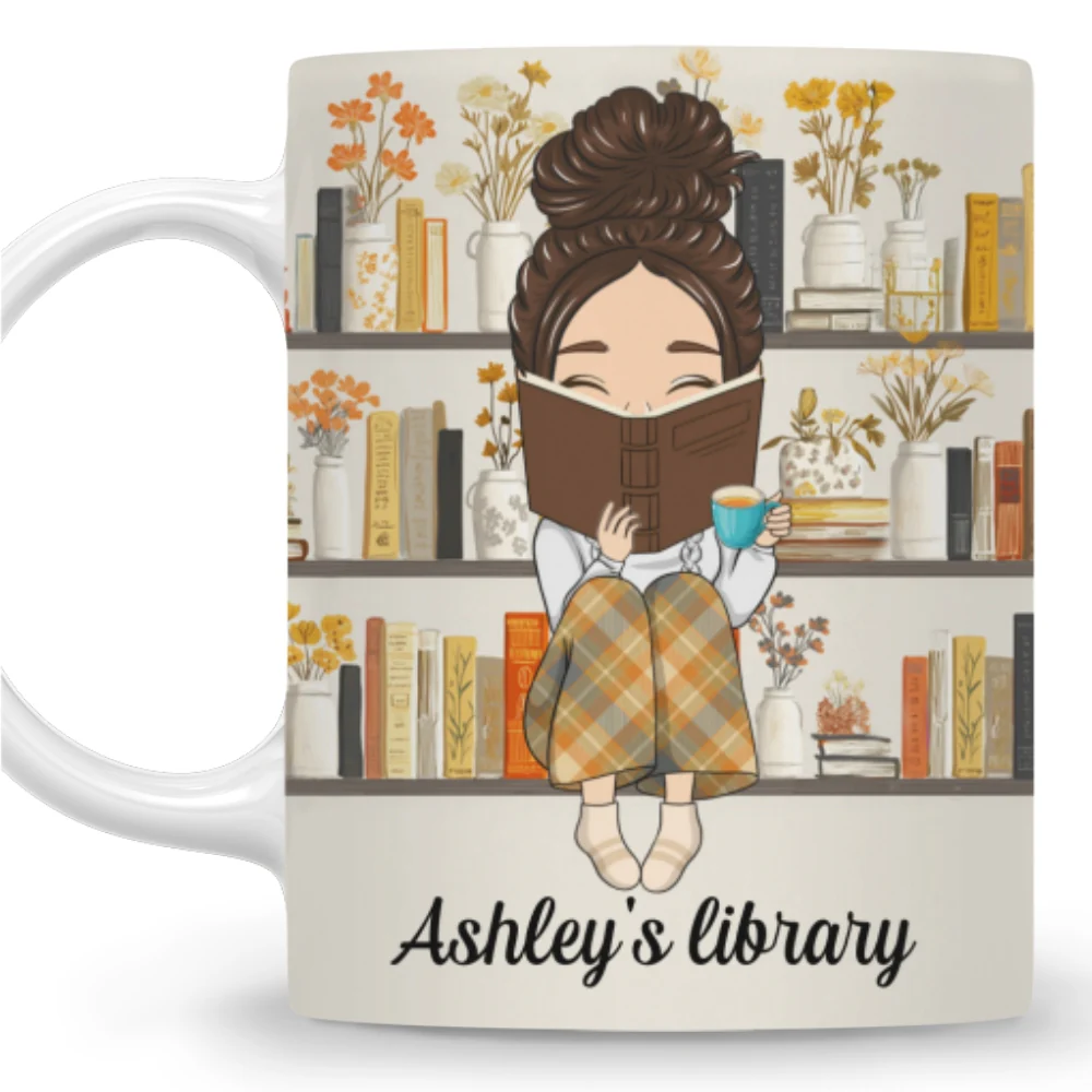 Christmas Starts In My Library - Personalized Custom Coffee Mug - Image 7