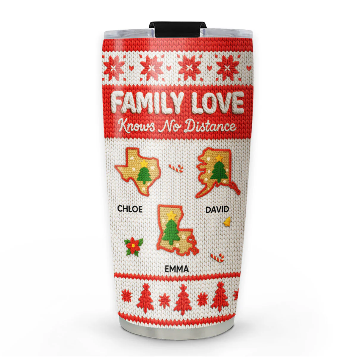 Christmas State Knit - Personalized Custom Tumbler