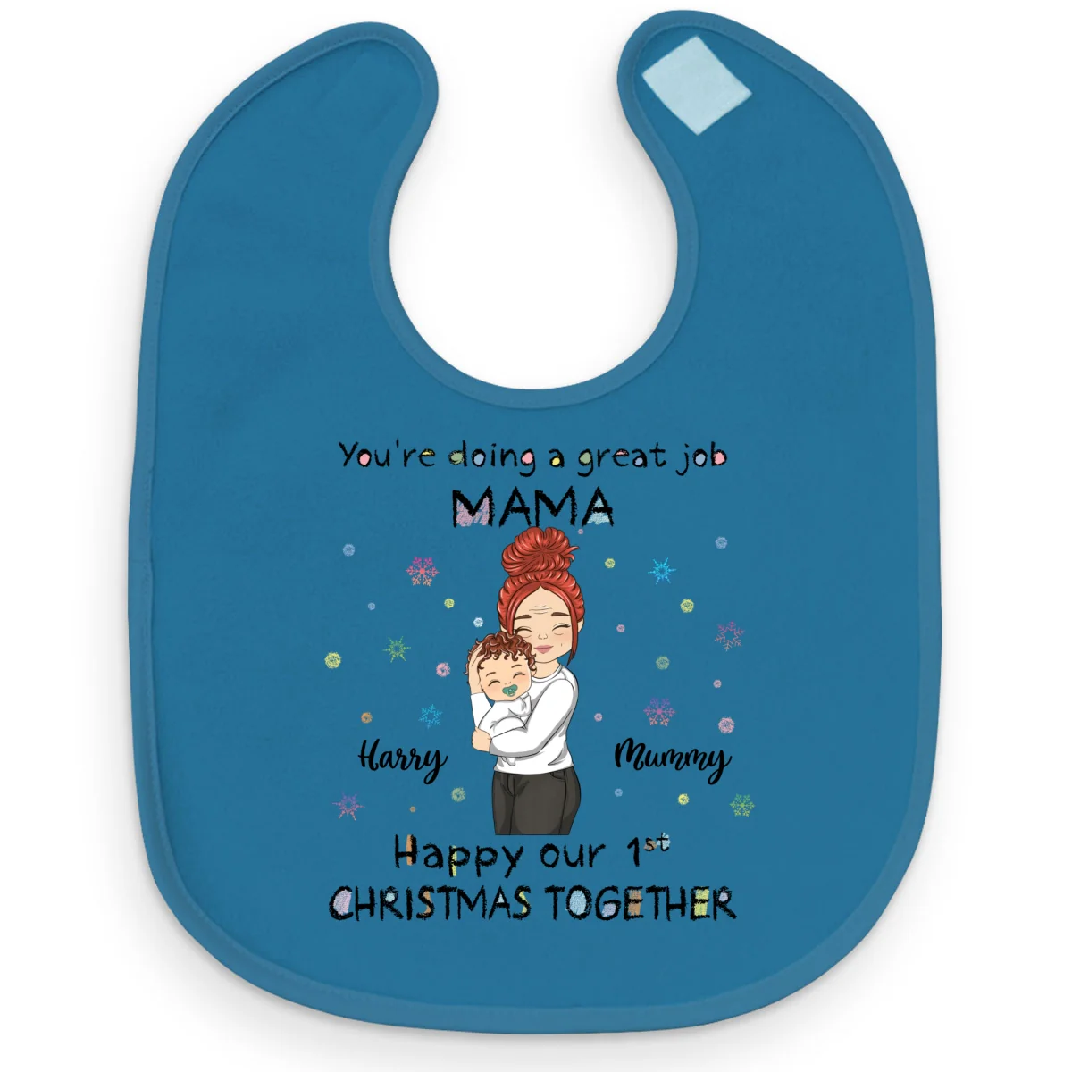 Christmas Together - Personalized Custom Baby Bib - Image 11