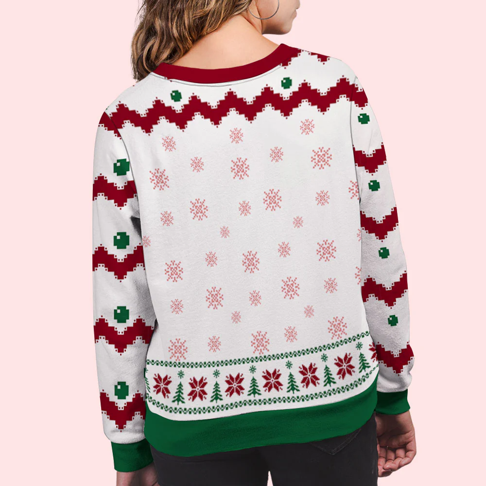 Christmas Tree Cake Family Together - Personalized Custom All-Over-Print Sweatshirt - Image 5