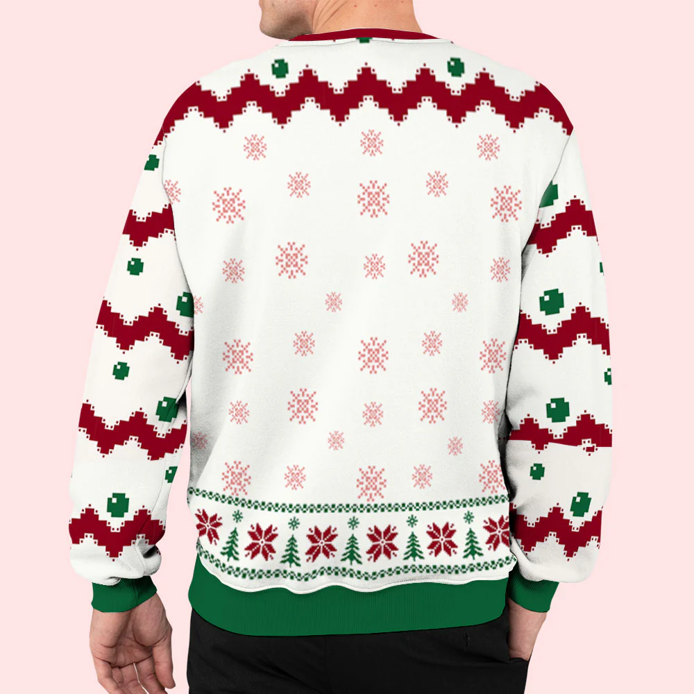 Christmas Tree Cake Family Together - Personalized Custom All-Over-Print Sweatshirt - Image 6