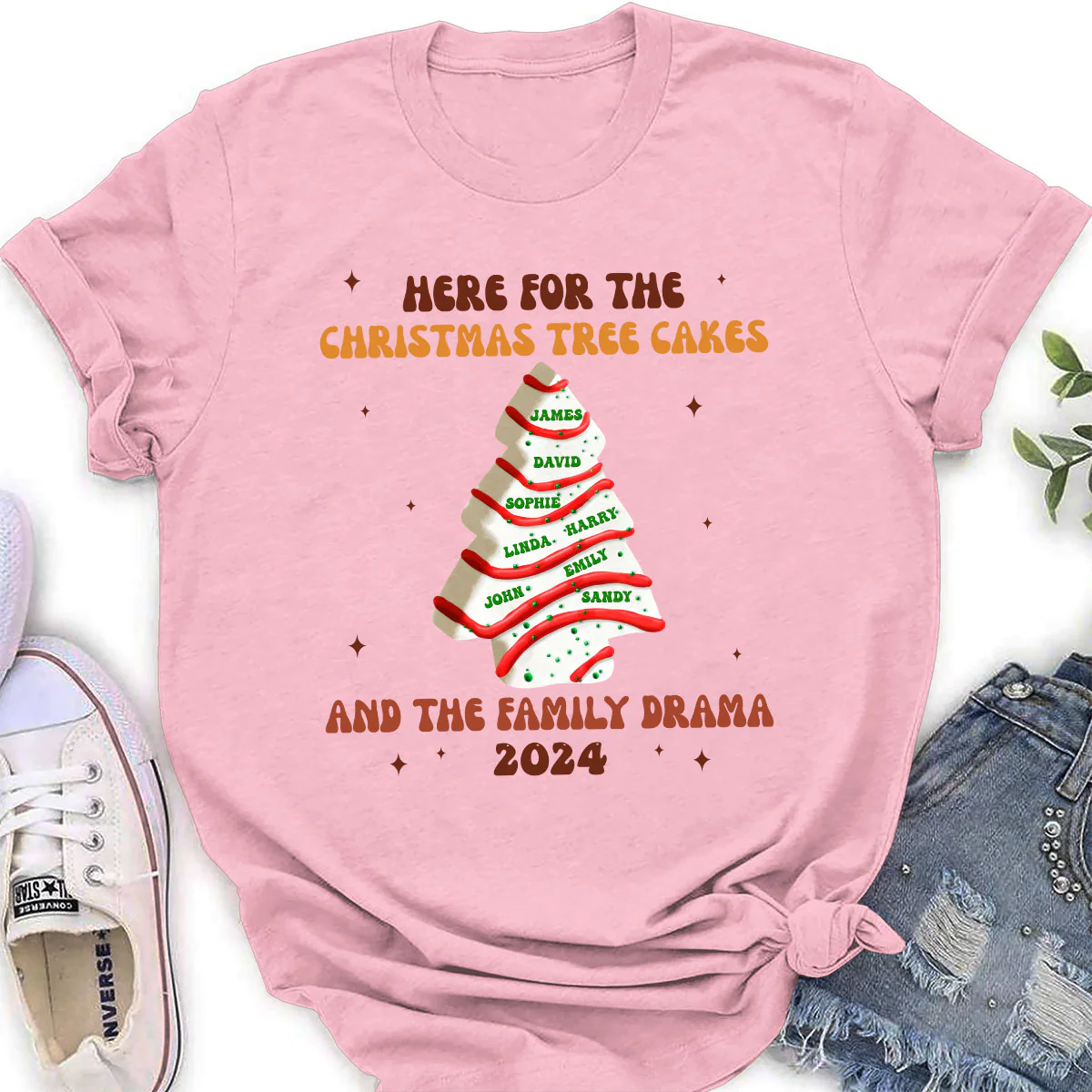 Christmas Tree Cakes And Family Drama - Personalized Custom Shirt - Image 5