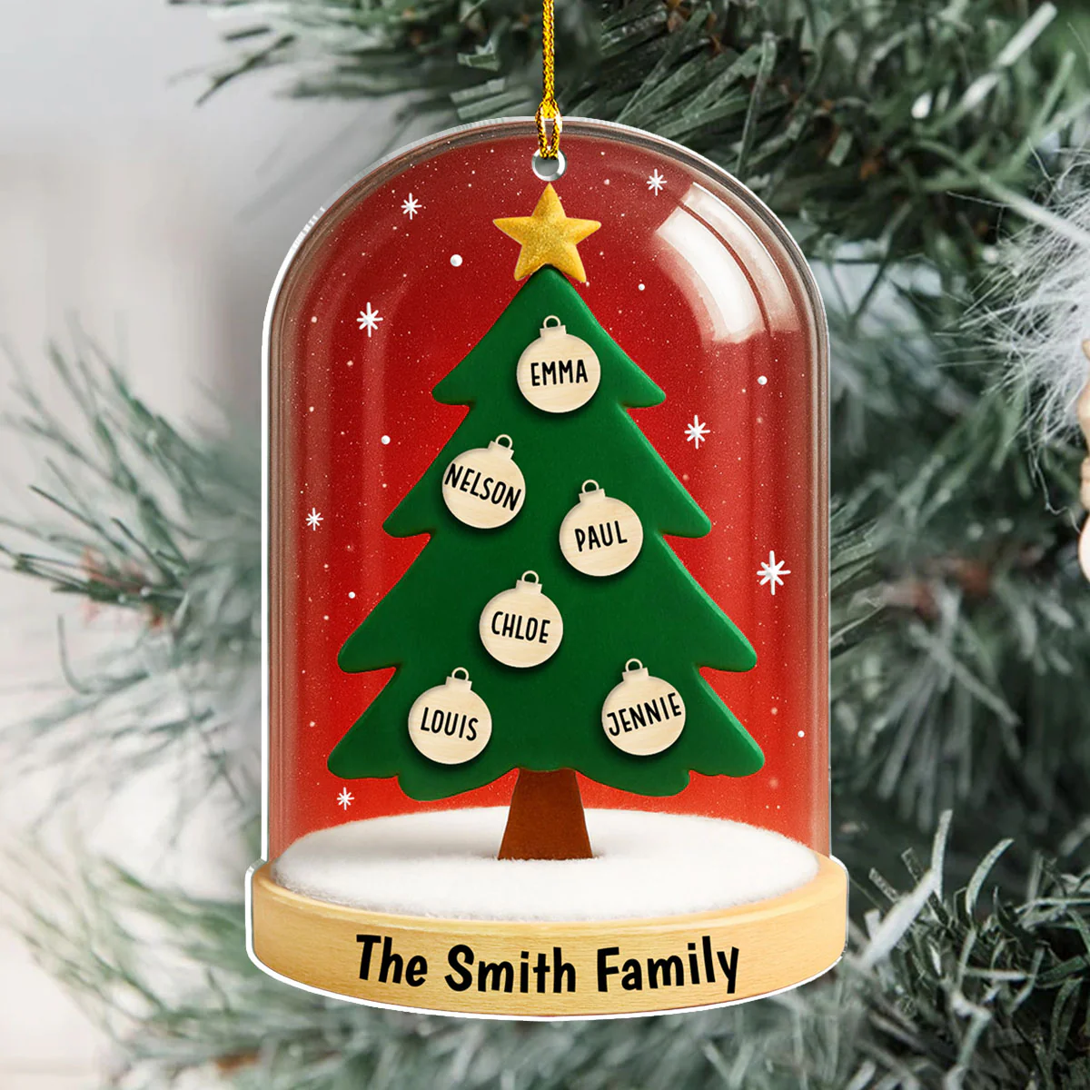 Christmas Tree Of Love - Personalized Custom Acrylic Ornament - Image 4