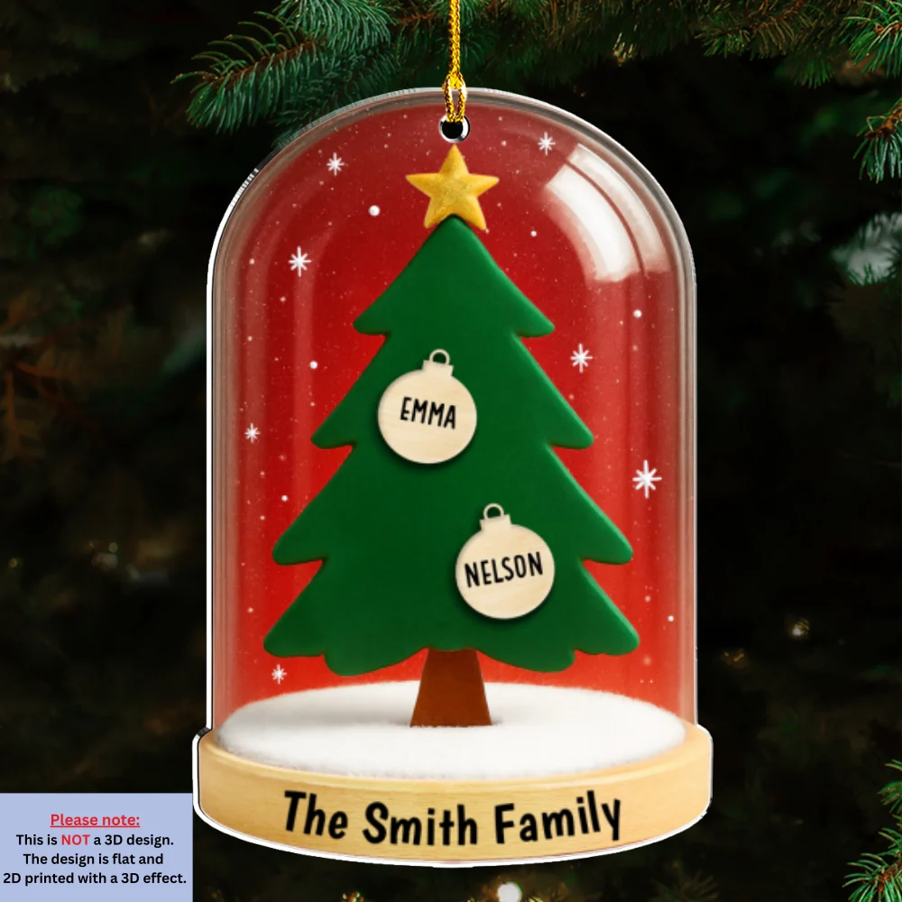 Christmas Tree Of Love - Personalized Custom Acrylic Ornament - Image 6