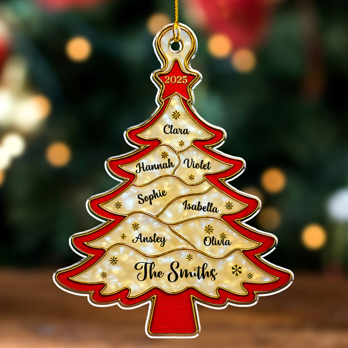 Christmas Tree - Personalized Custom Acrylic Ornament - Image 5