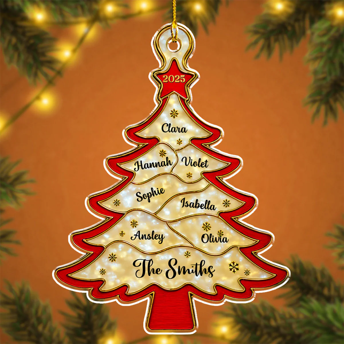 Christmas Tree - Personalized Custom Acrylic Ornament - Image 6