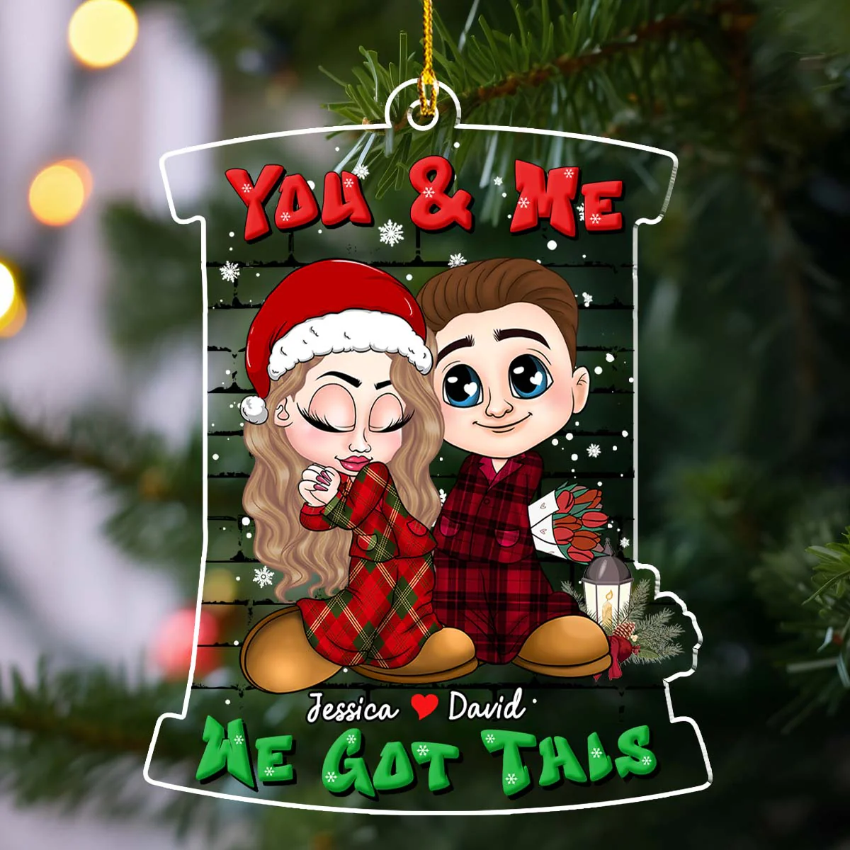 Christmas Y2K - Personalized Custom Acrylic Ornament - Image 2