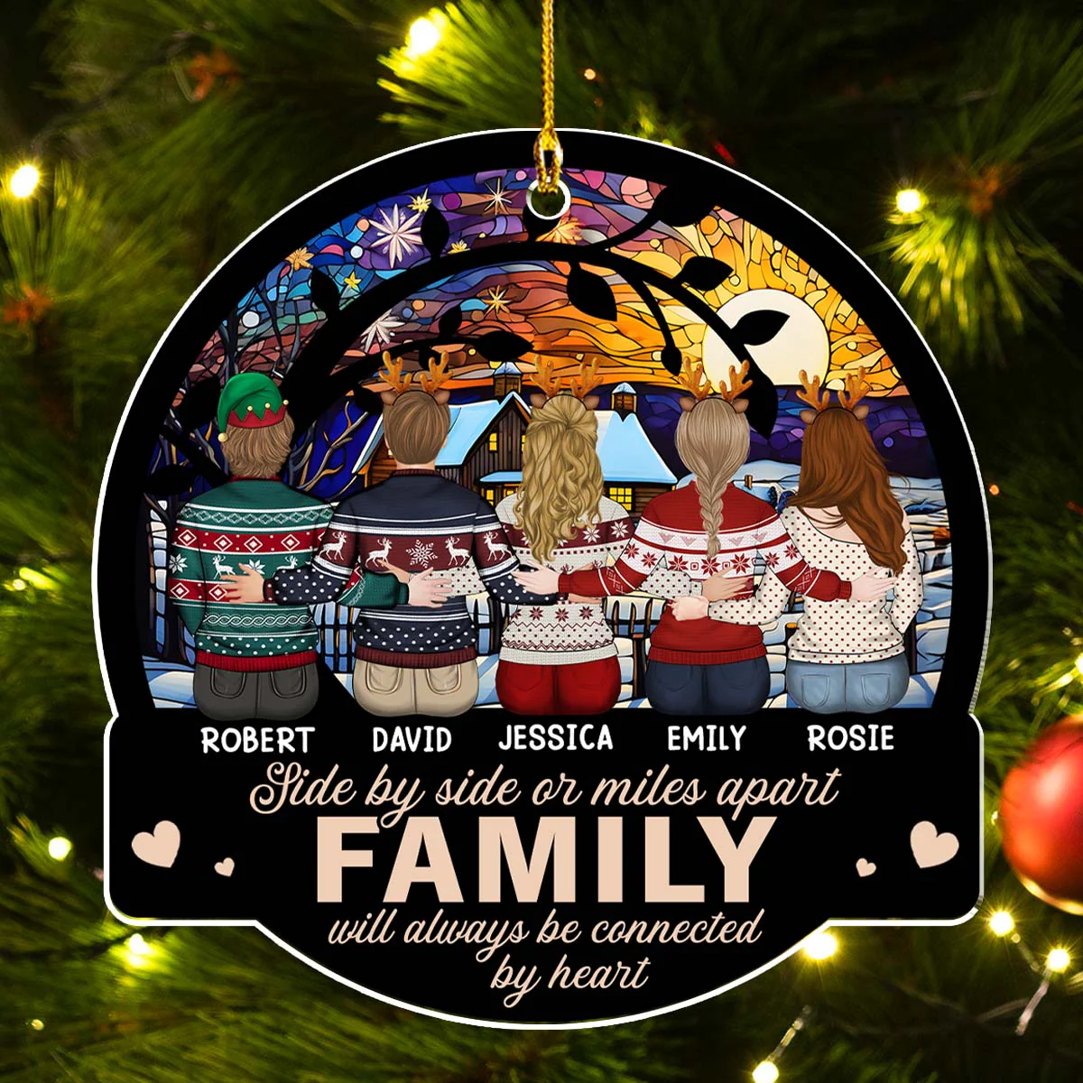Circle Of Love - Personalized Custom Acrylic Ornament - Image 5