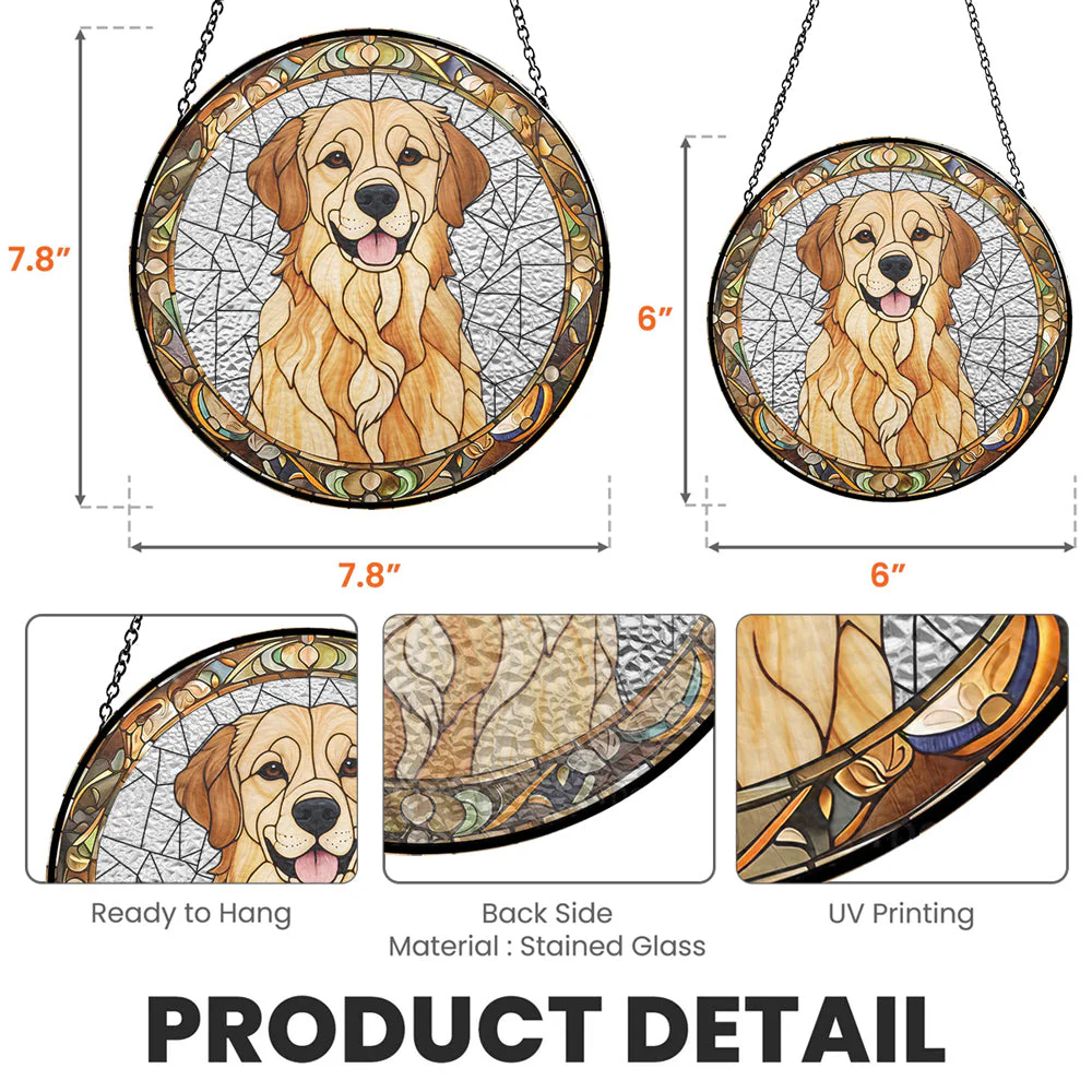 Circle Pet Face - Personalized Custom Window Hanging Suncatcher - Image 3