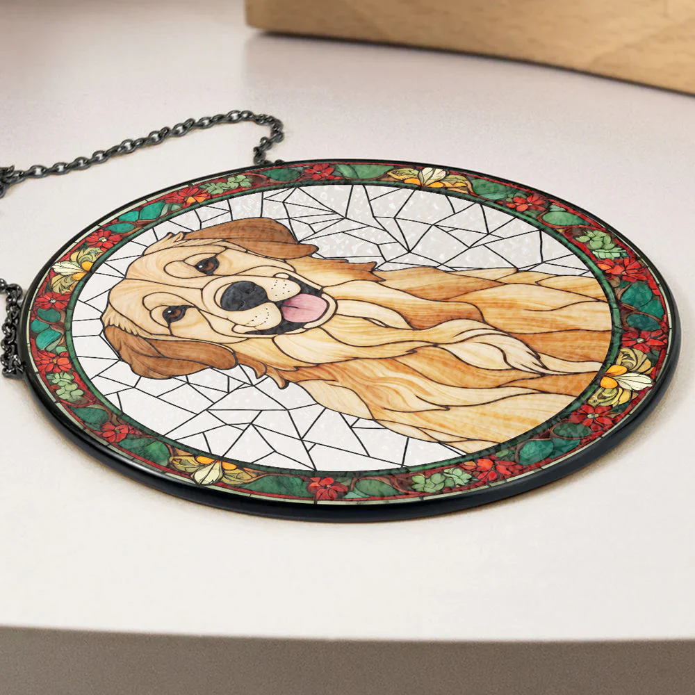 Circle Pet Face - Personalized Custom Window Hanging Suncatcher - Image 4