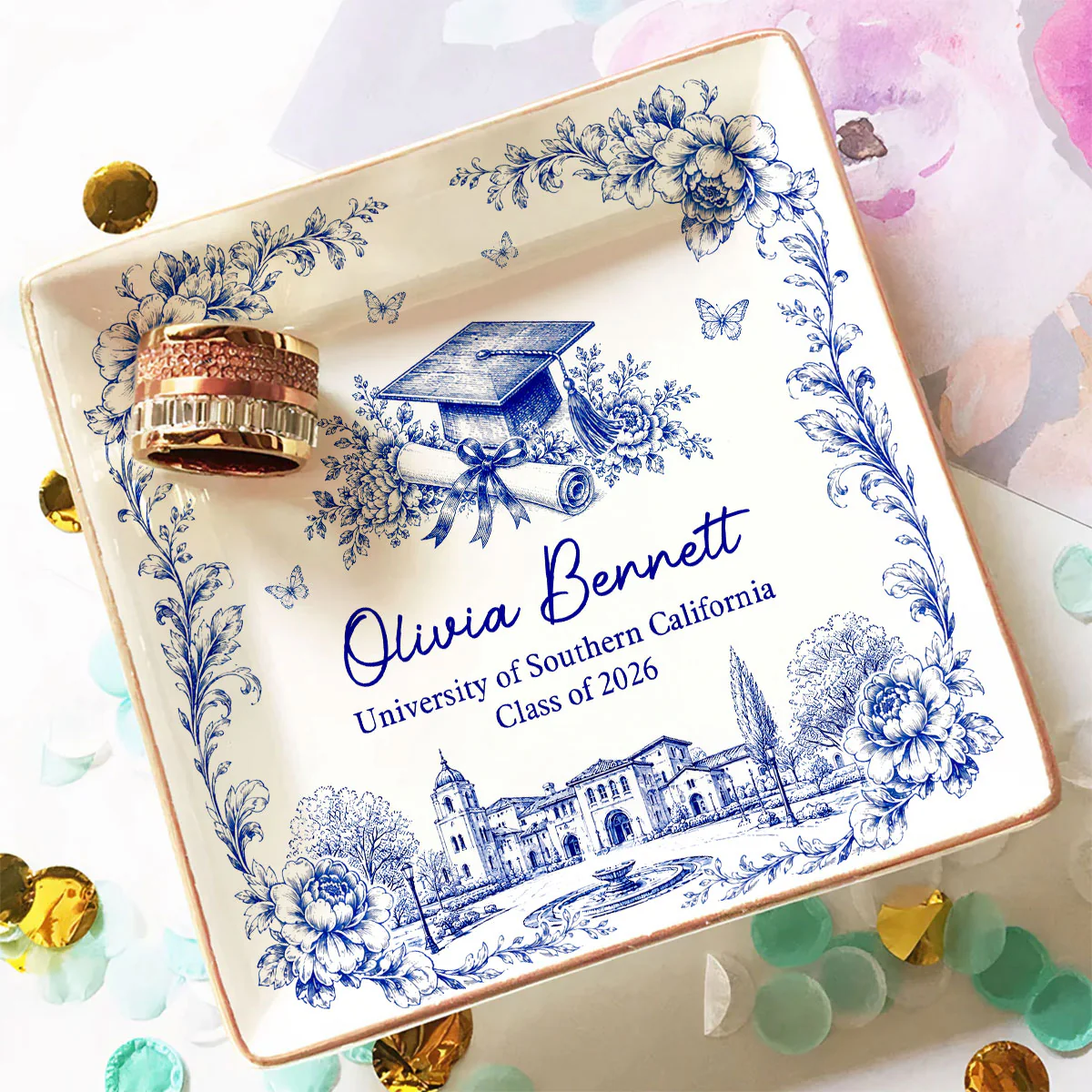 Class of 2026 - Personalized Custom Jewelry Dish - Image 3