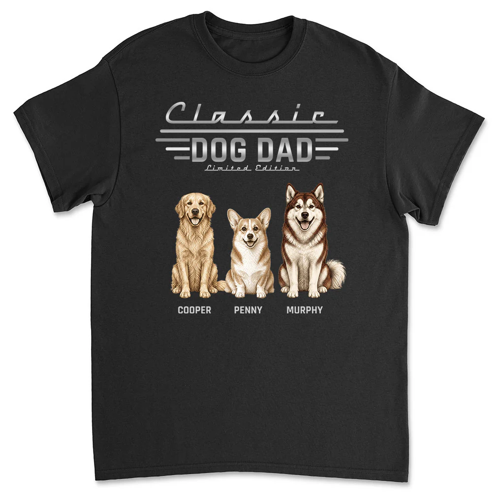 Classic Dog Dad - Personalized Custom Shirt