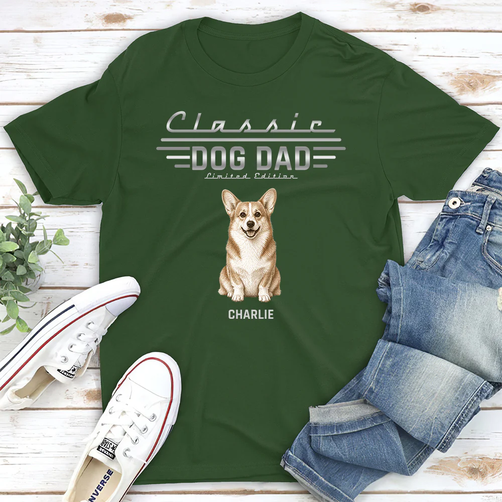 Classic Dog Dad - Personalized Custom Shirt - Image 2