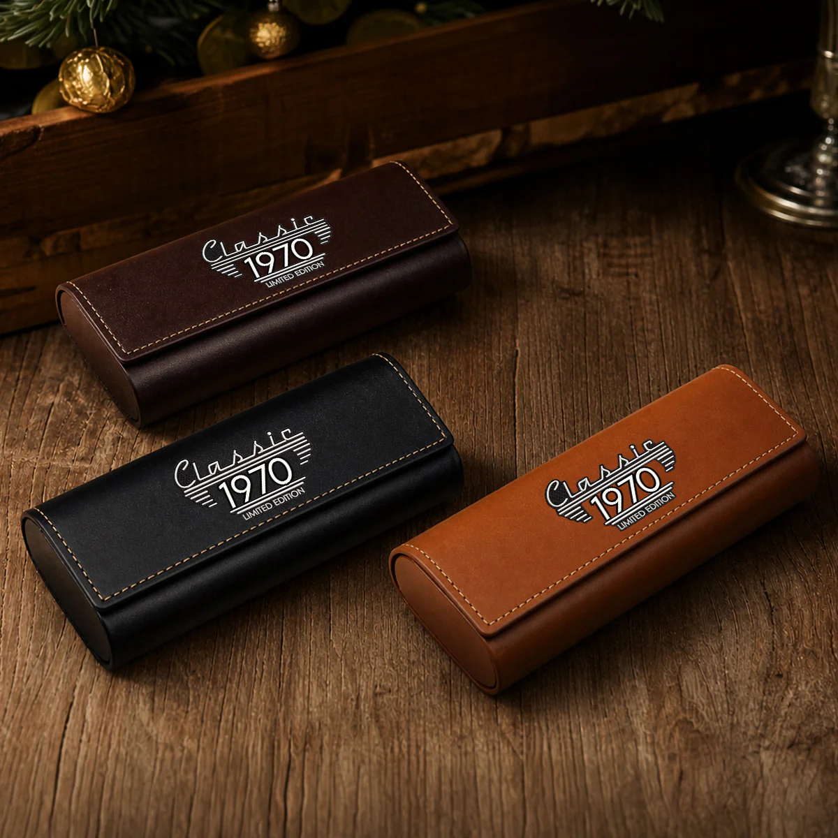 Classic Edition Dad - Personalized Custom Leather Eyeglass Case - Image 5