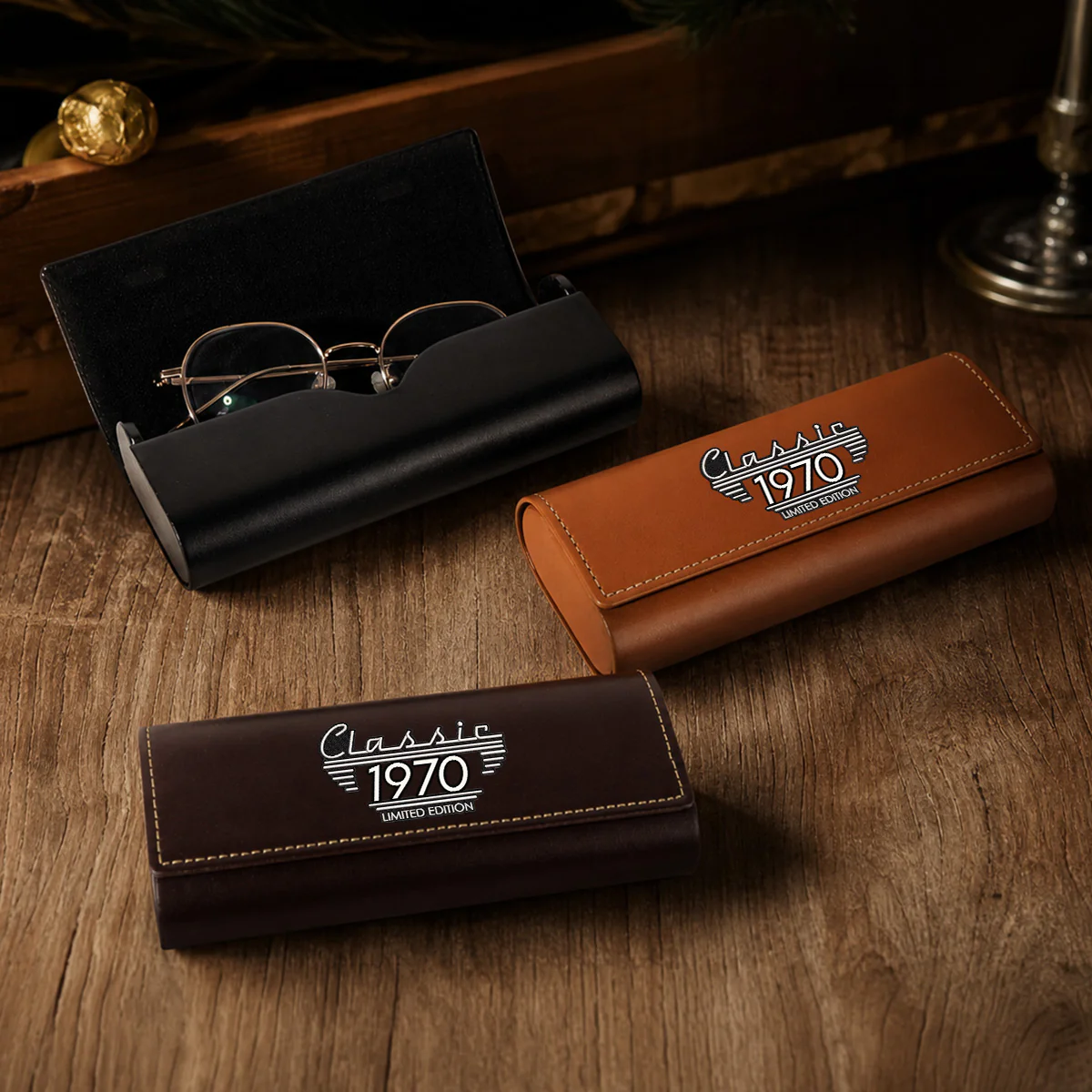 Classic Edition Dad - Personalized Custom Leather Eyeglass Case - Image 6