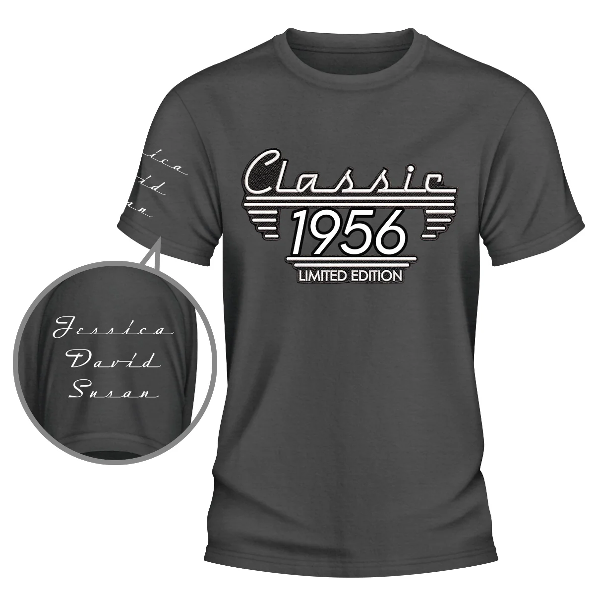Classic Edition - Personalized Custom Shirt With Design On Sleeve - Image 3