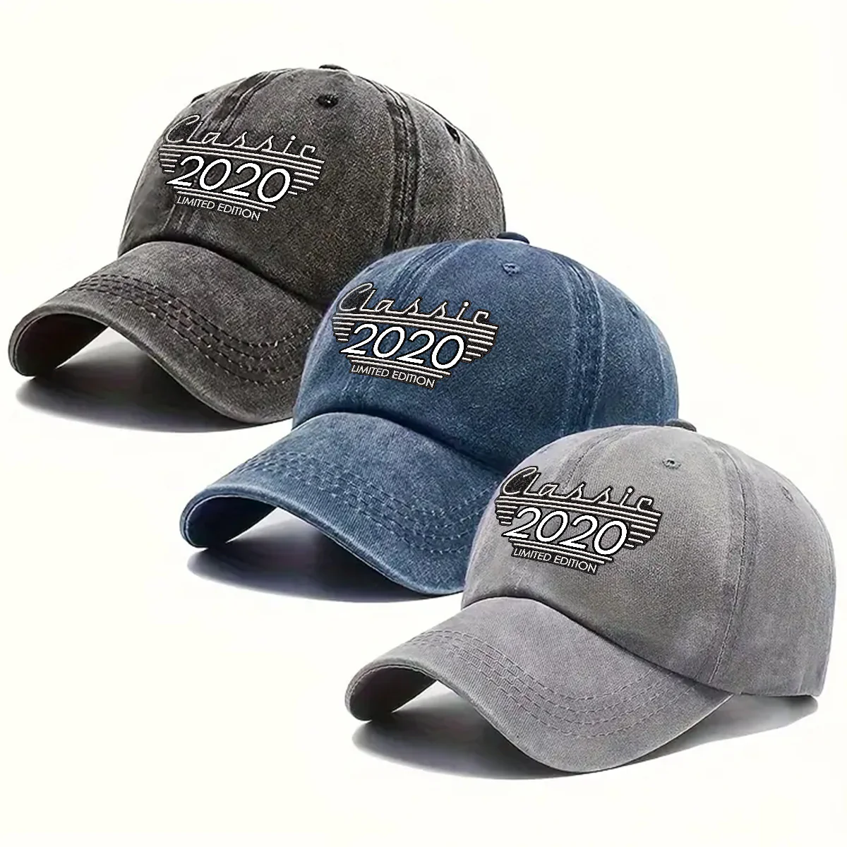 Classic Edition - Personalized Custom Vintage Washed Denim Cap - Image 4