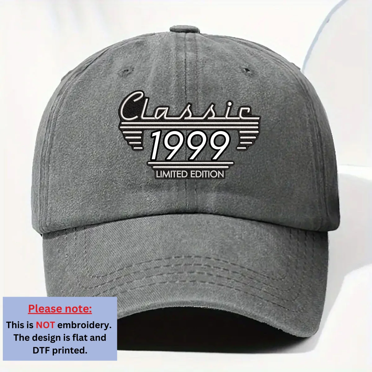 Classic Edition - Personalized Custom Vintage Washed Denim Cap - Image 7