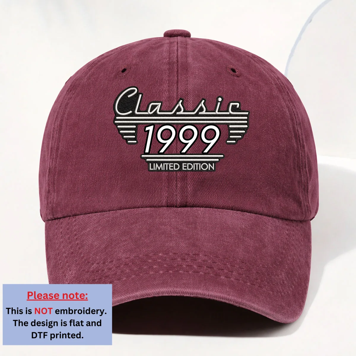 Classic Edition - Personalized Custom Vintage Washed Denim Cap - Image 9