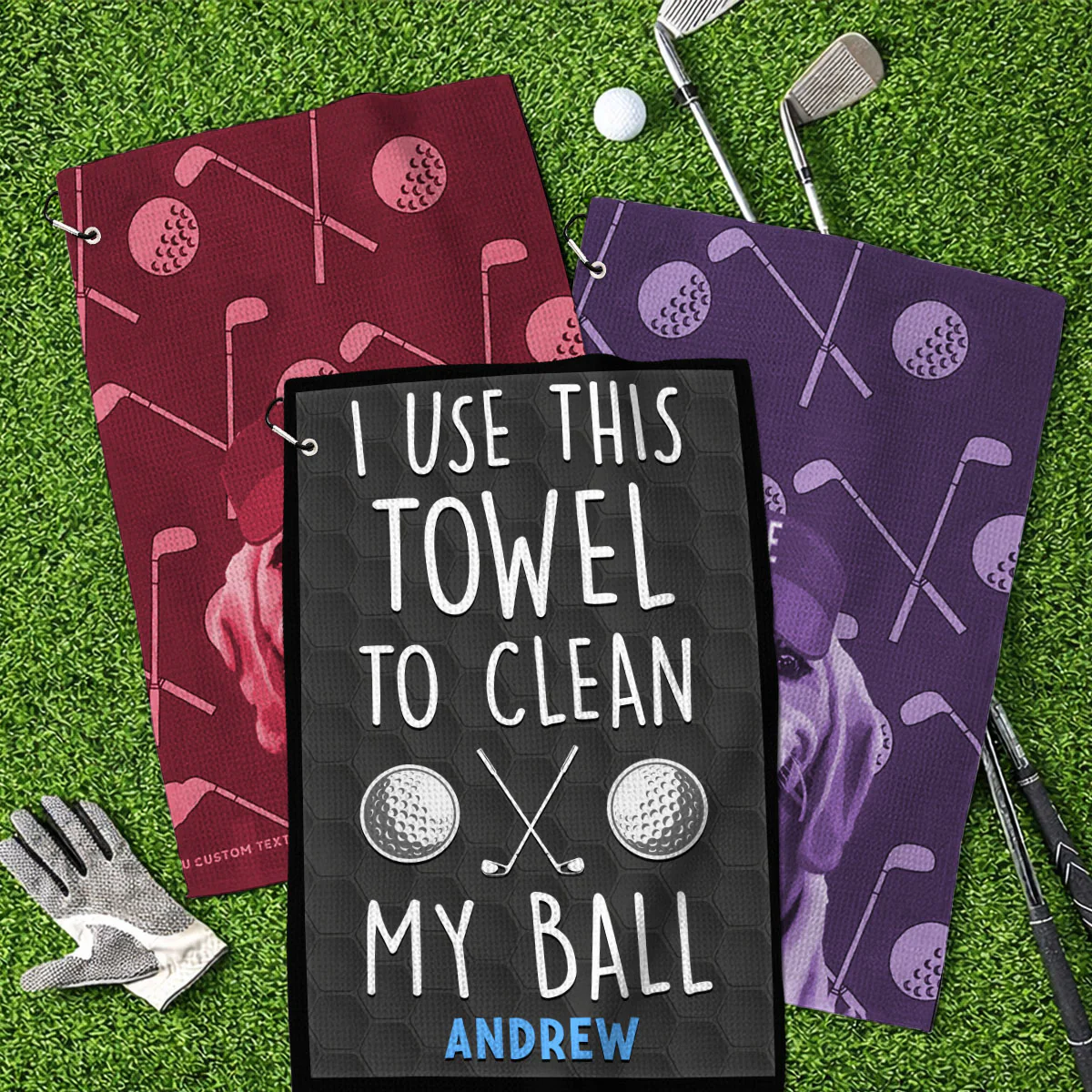 Clean My Ball - Personalized Custom Golf Towel - Image 3