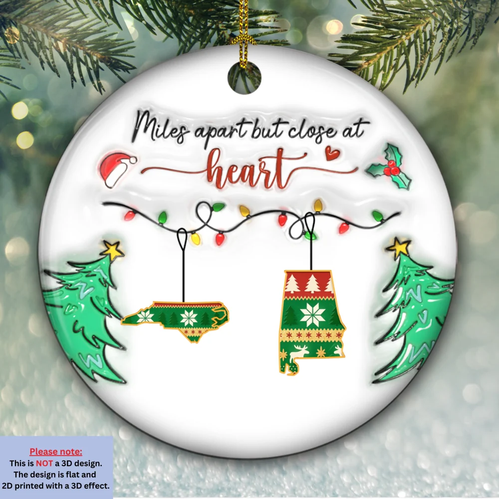 Close At Heart - Personalized Custom 3D Inflated Effect Ceramic Ornament - Image 6