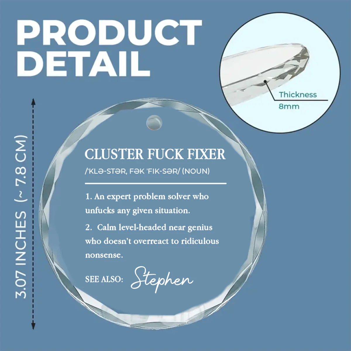 Cluster Fixer - Personalized Custom Glass Ornament - Image 5