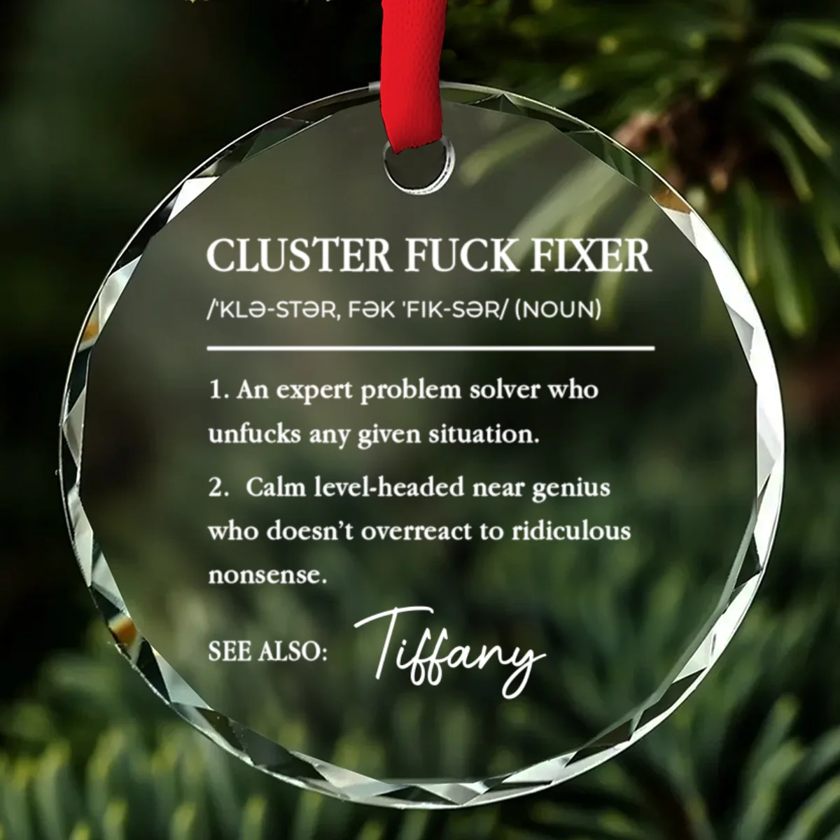 Cluster Fixer - Personalized Custom Glass Ornament - Image 7