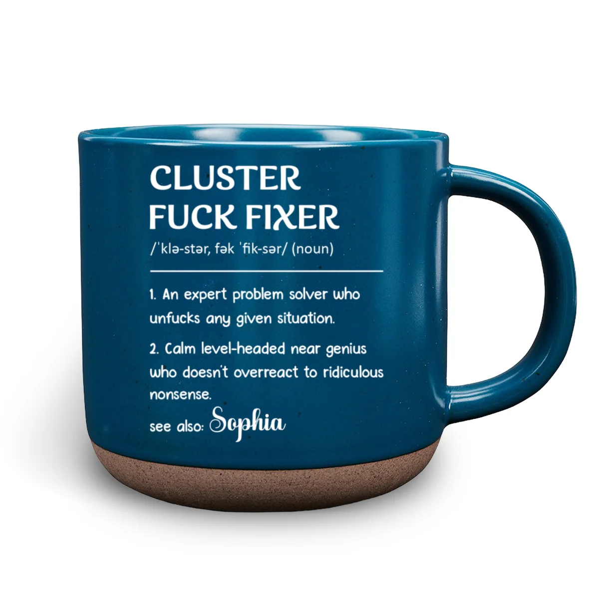Cluster Fixer Problem Solver - Personalized Custom Pottery Mug - Image 6