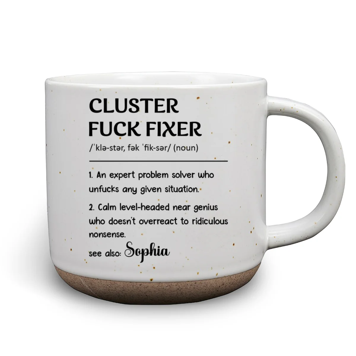 Cluster Fixer Problem Solver - Personalized Custom Pottery Mug - Image 7
