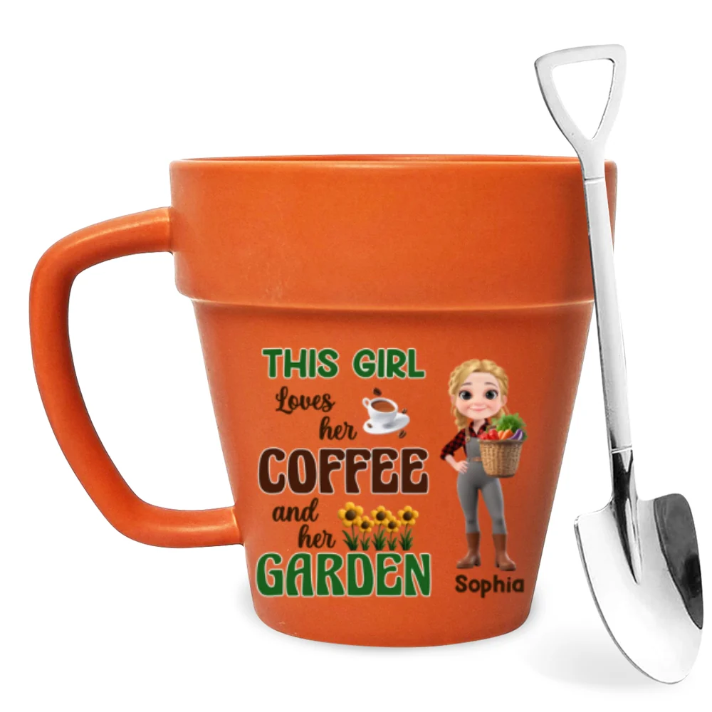 Coffee And Garden Lover - Personalized Custom Plant Pot Mug - Image 6
