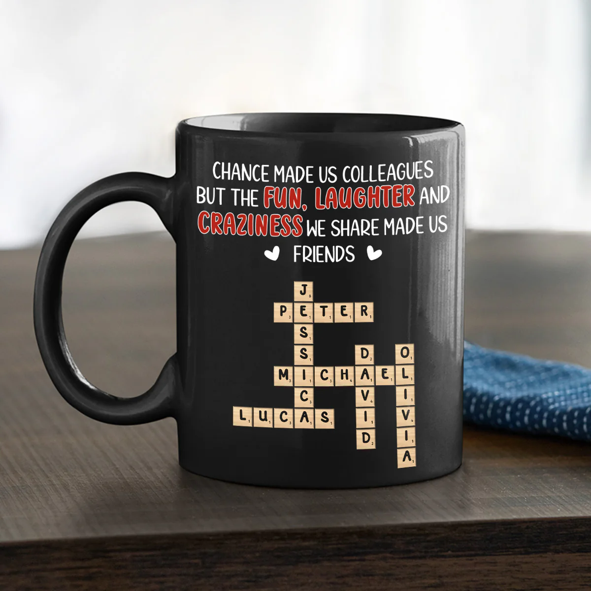 Colleagues By Chance - Personalized Custom Coffee Mug - Image 2