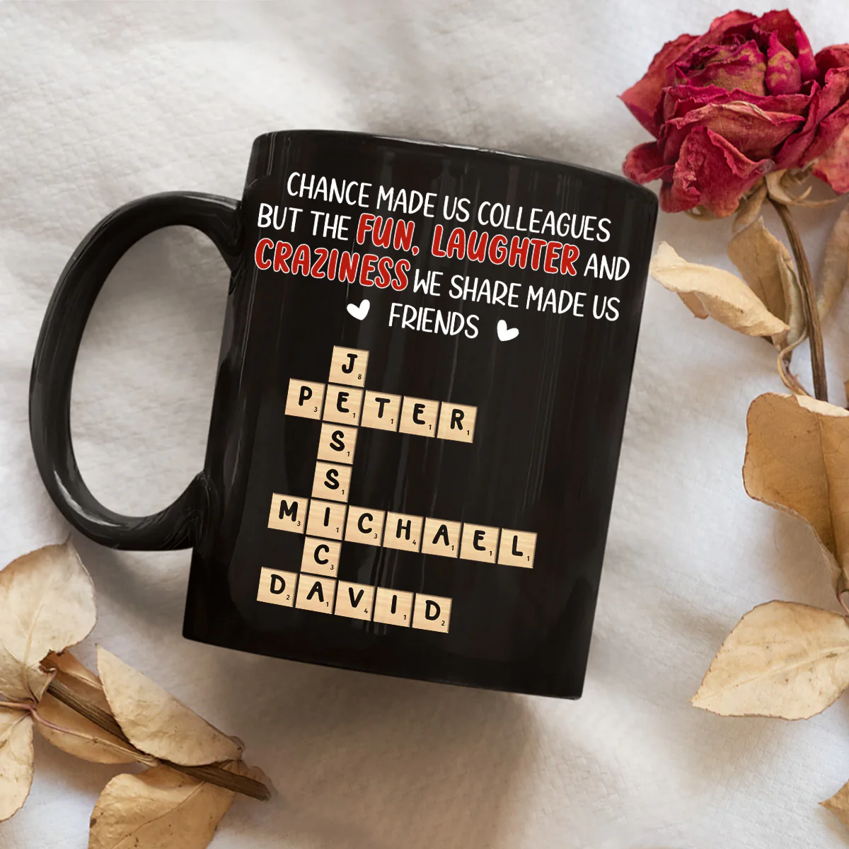 Colleagues By Chance - Personalized Custom Coffee Mug - Image 3