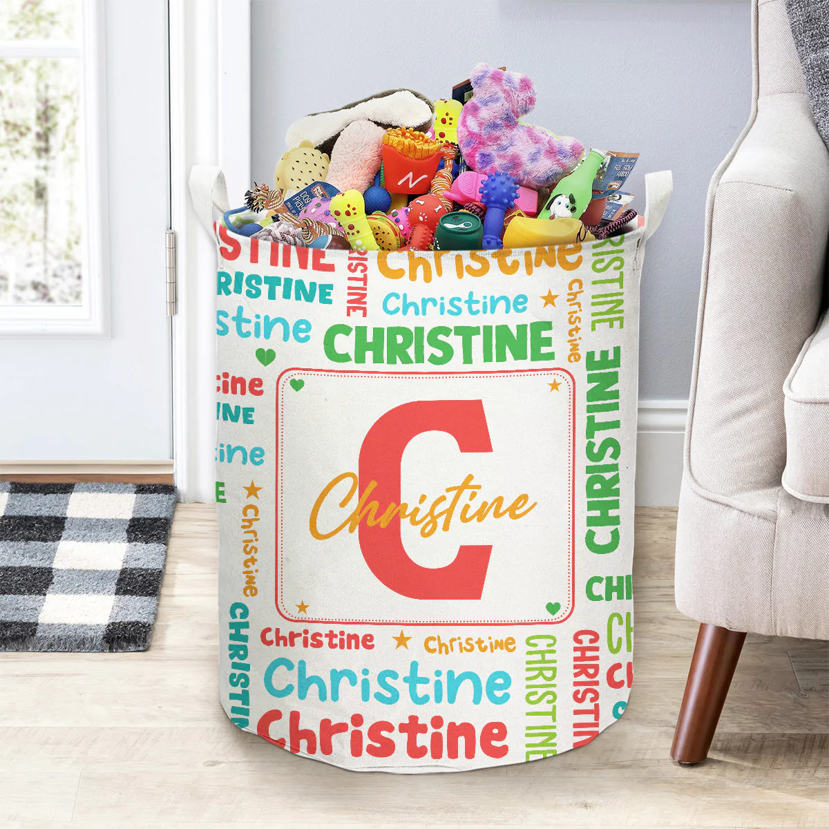 Color Burst - Personalized Custom Laundry Basket - Image 2