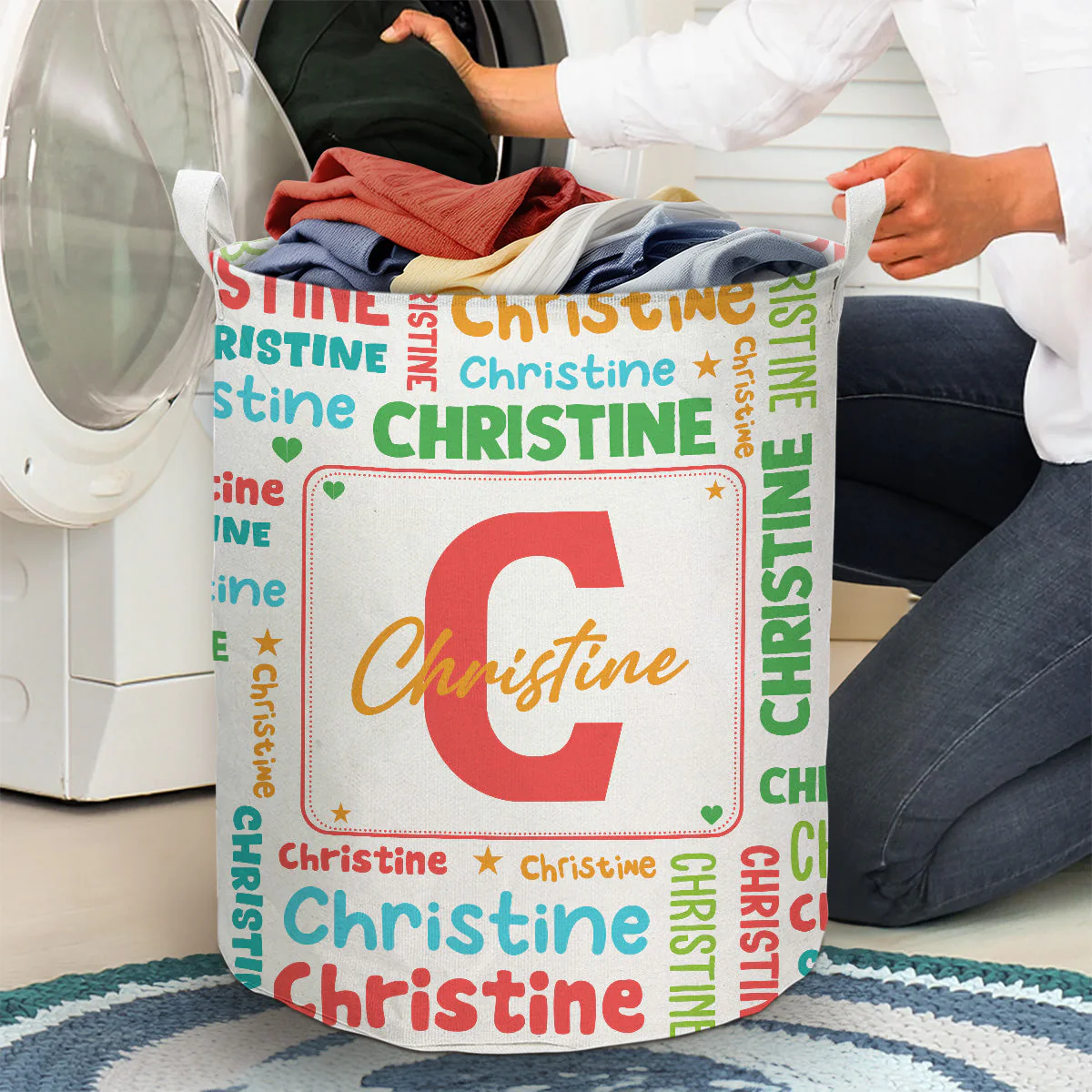 Color Burst - Personalized Custom Laundry Basket - Image 4