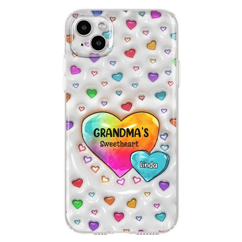Colorful Sweethearts Grandma -  Personalized Custom 3D Inflated Effect Phone Case - Image 14