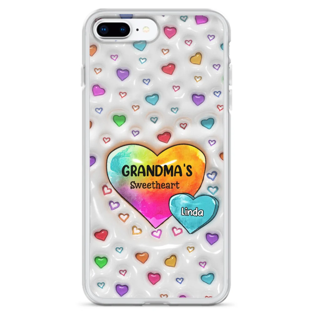 Colorful Sweethearts Grandma -  Personalized Custom 3D Inflated Effect Phone Case - Image 7