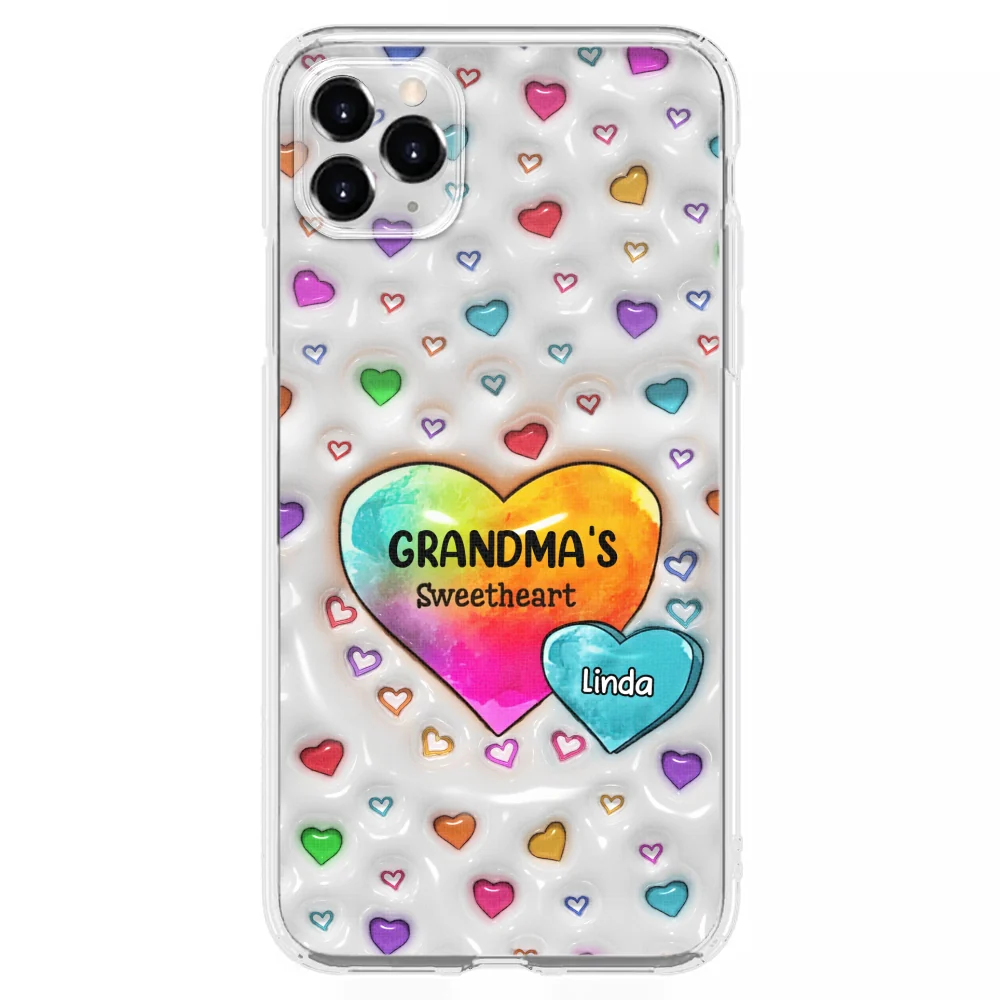 Colorful Sweethearts Grandma -  Personalized Custom 3D Inflated Effect Phone Case - Image 9