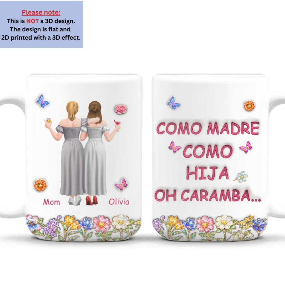 Como Tú Como Yo - Taza Personalizada con Efecto 3D - Image 9