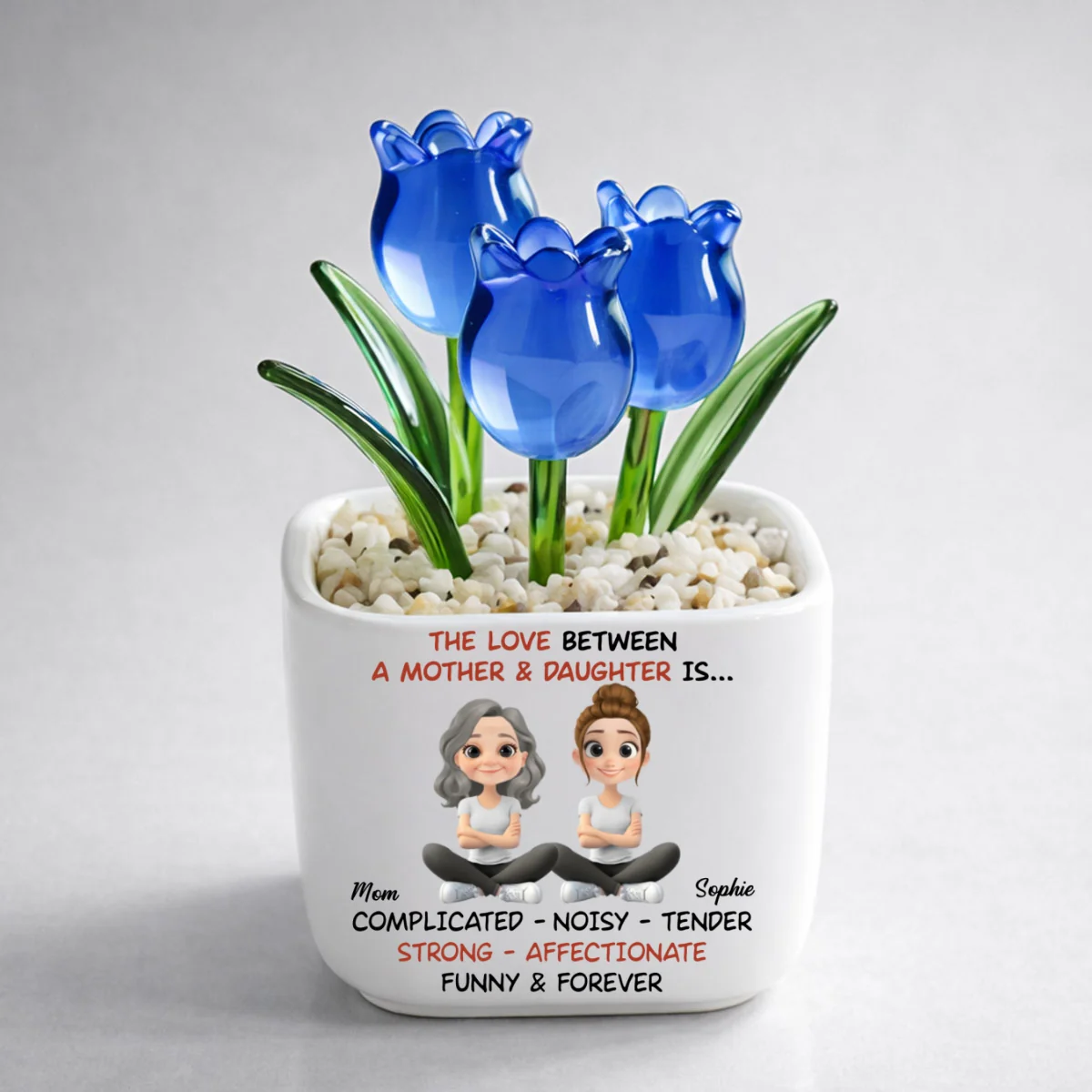 Complicated Noisy Tender - Personalized Custom Glass Everlasting Tulips - Image 8
