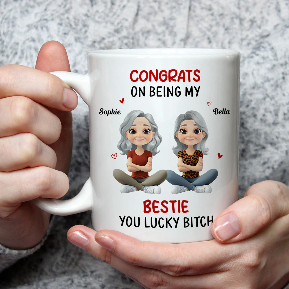 Congrats My Bestie - Personalized Custom Coffee Mug - Image 3