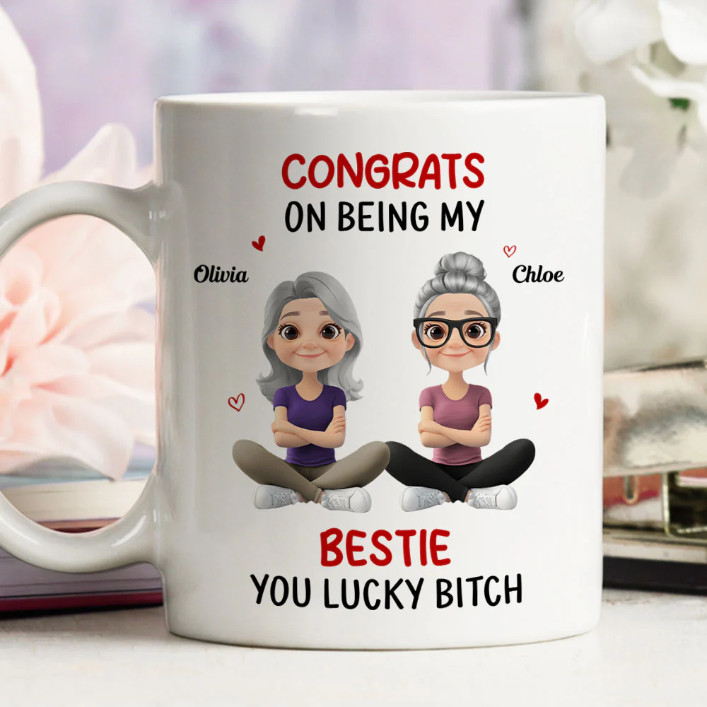 Congrats My Bestie - Personalized Custom Coffee Mug - Image 4