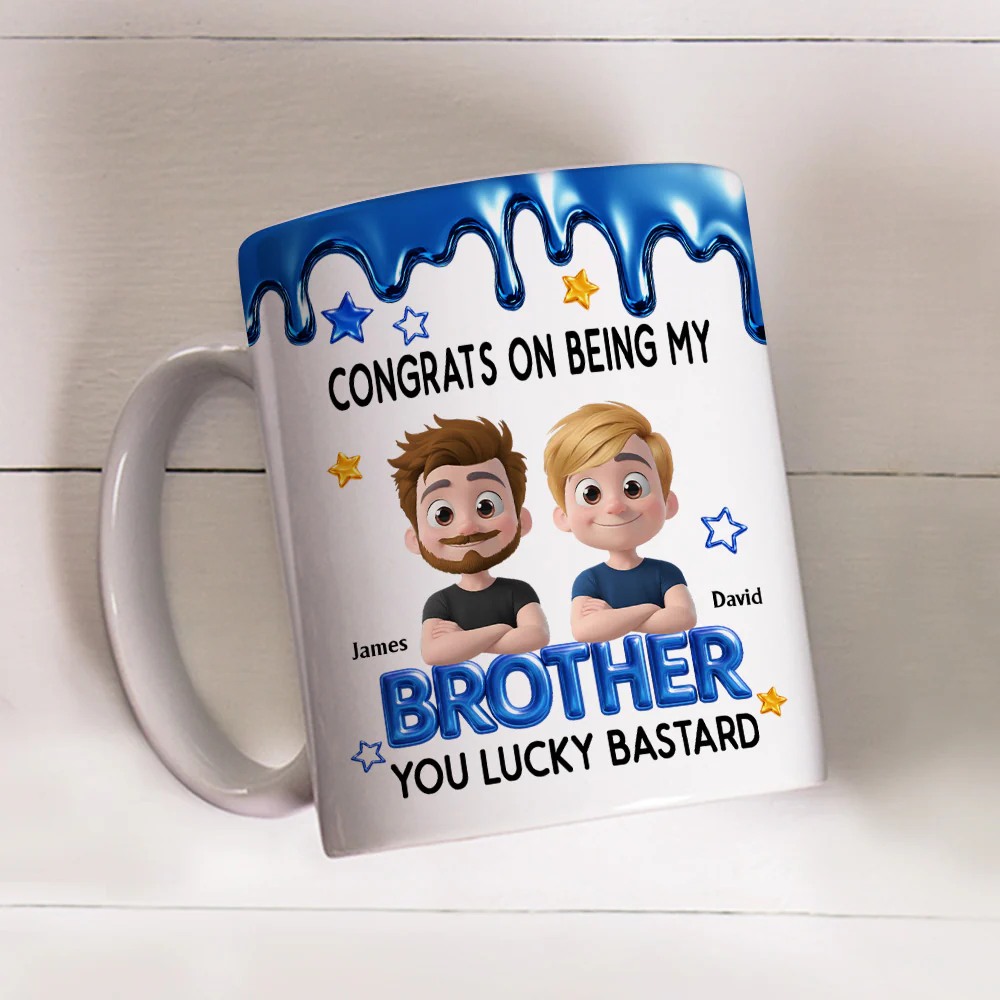 Congrats My Brother - Personalized Custom Coffee Mug - Image 3