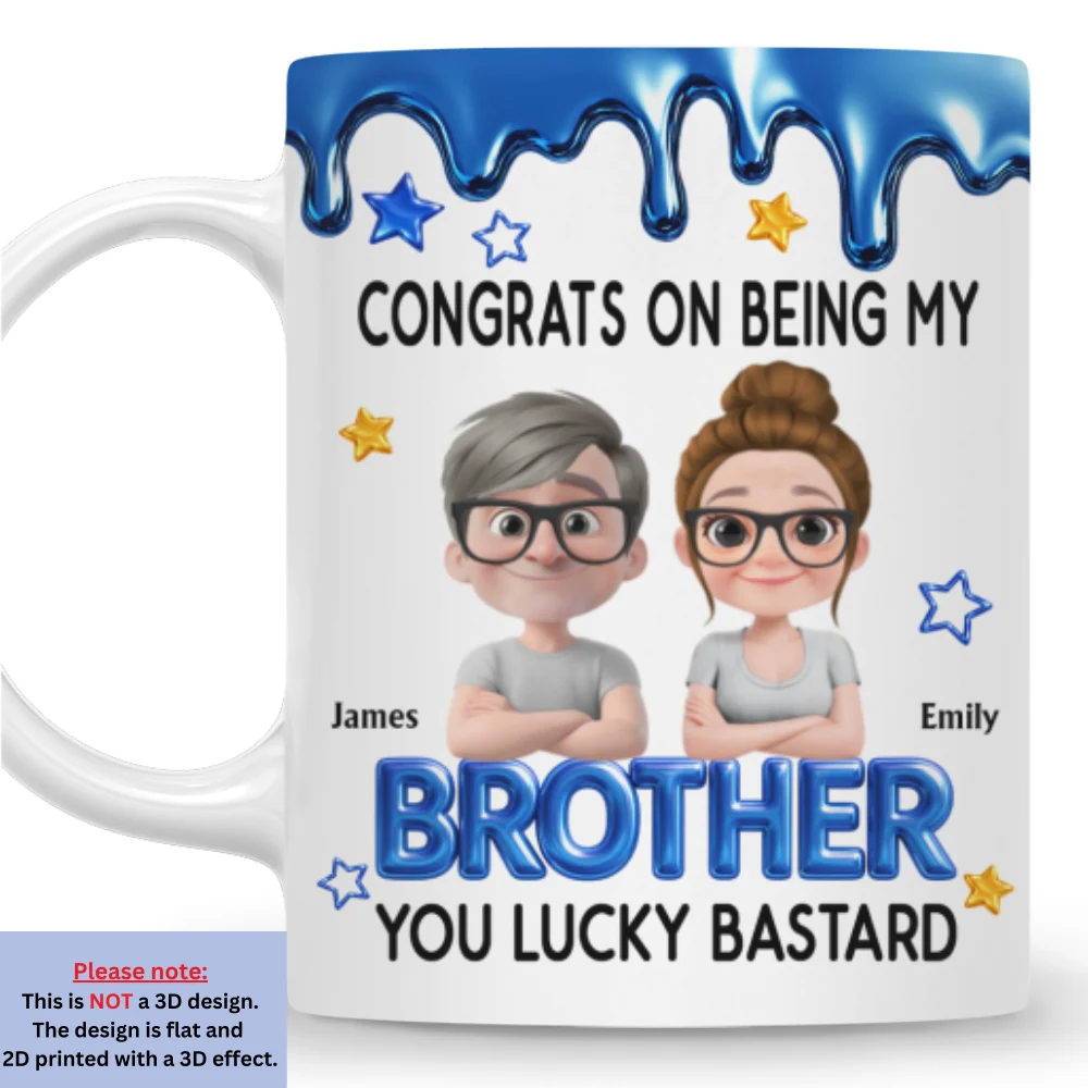 Congrats My Brother - Personalized Custom Coffee Mug - Image 7