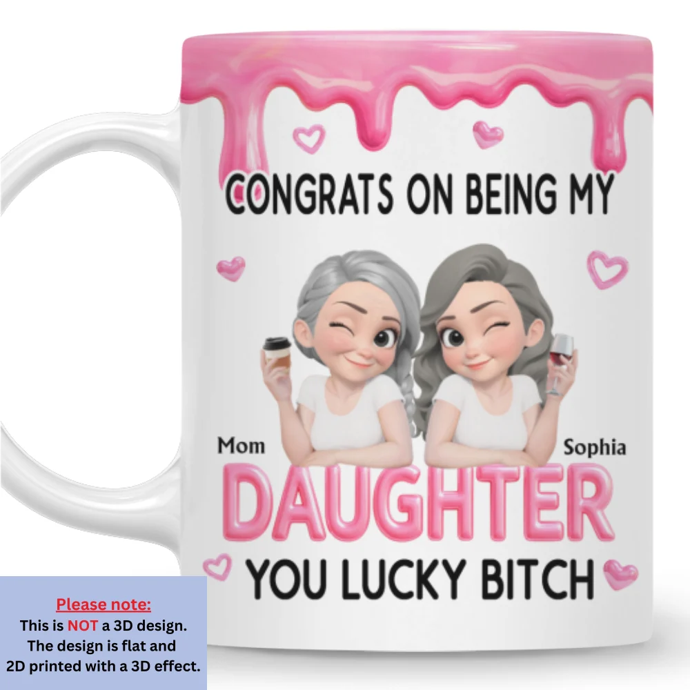 Congrats My Daughter - Personalized Custom Coffee Mug - Image 6