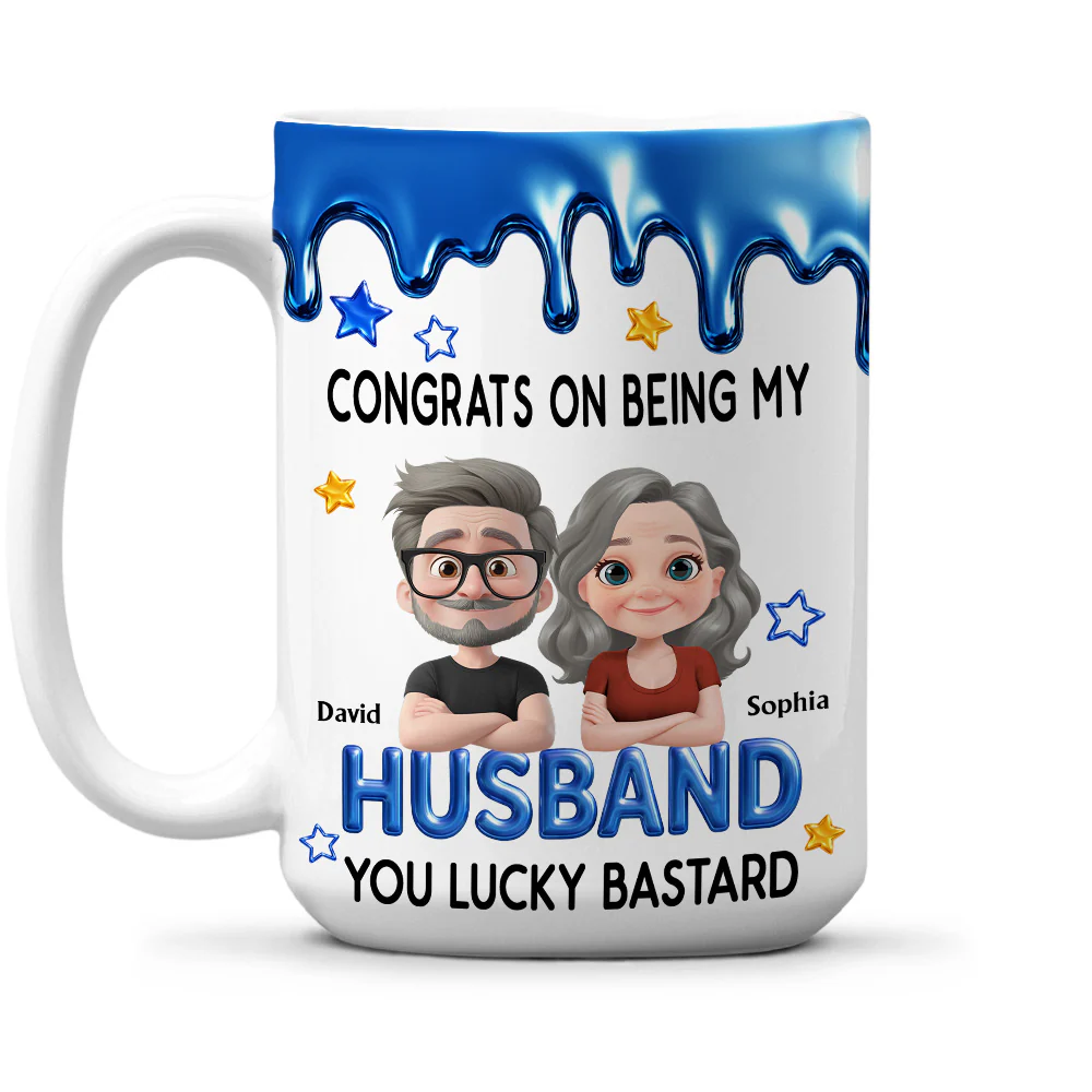 Congrats My Husband - Personalized Custom Coffee Mug - Image 2