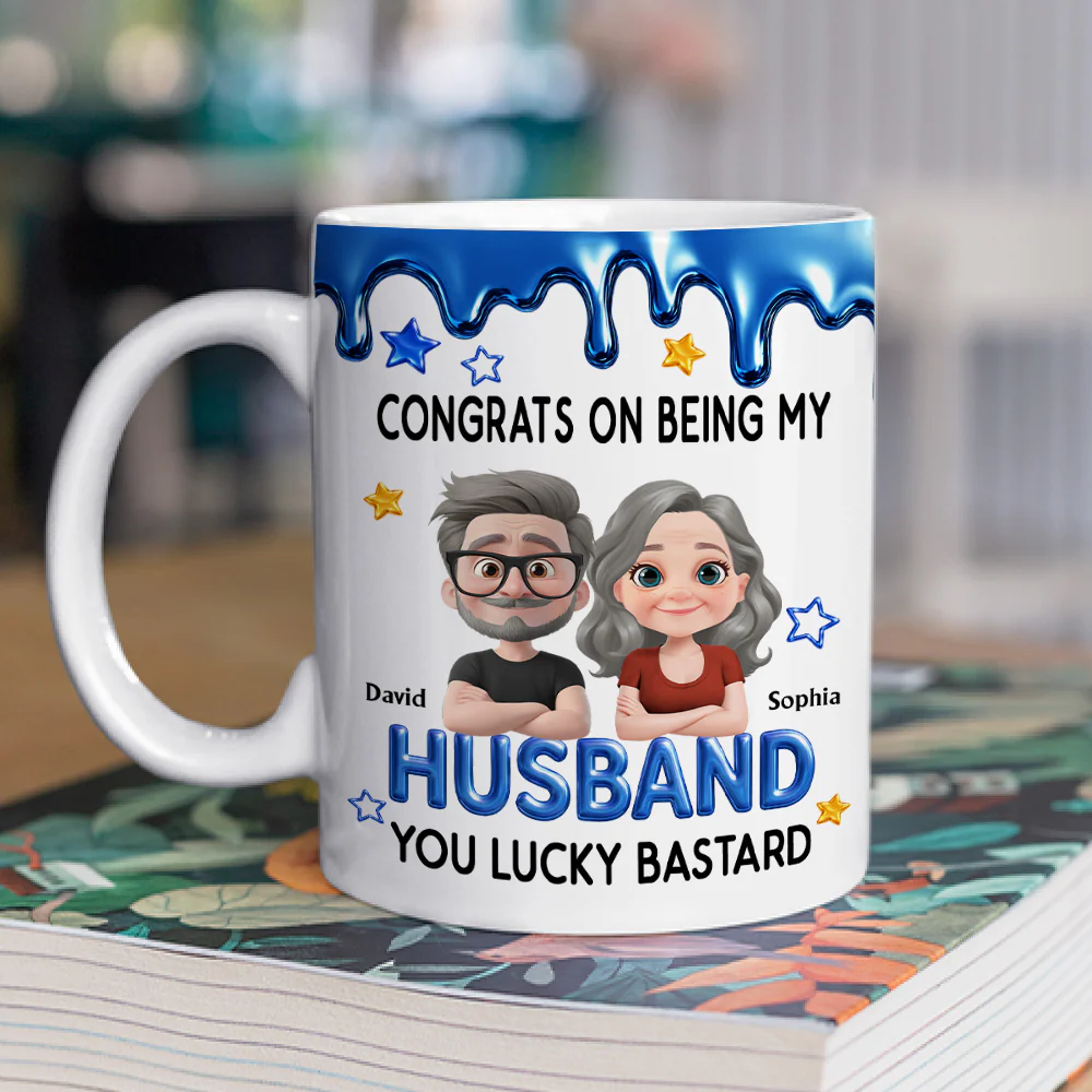 Congrats My Husband - Personalized Custom Coffee Mug - Image 3